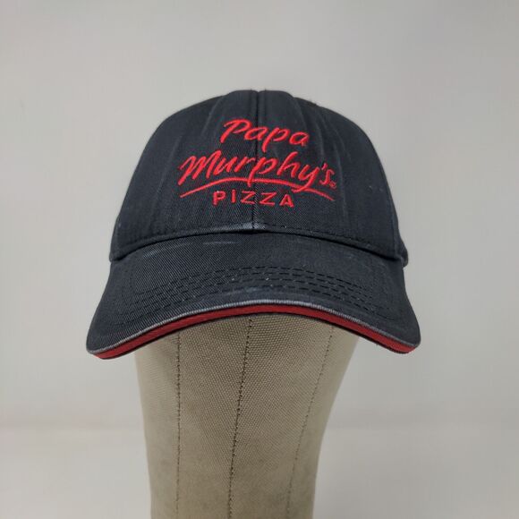 Papa Murphy's Men's Strapback Hat Cap Black Embroidered Logo Employee Uniform - Picture 2 of 12